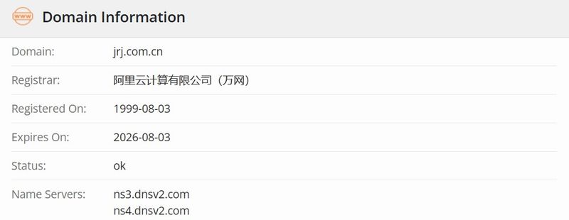 JRJ whois.com Domain Age Data