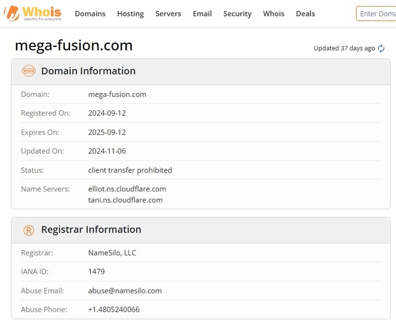 Website registration date