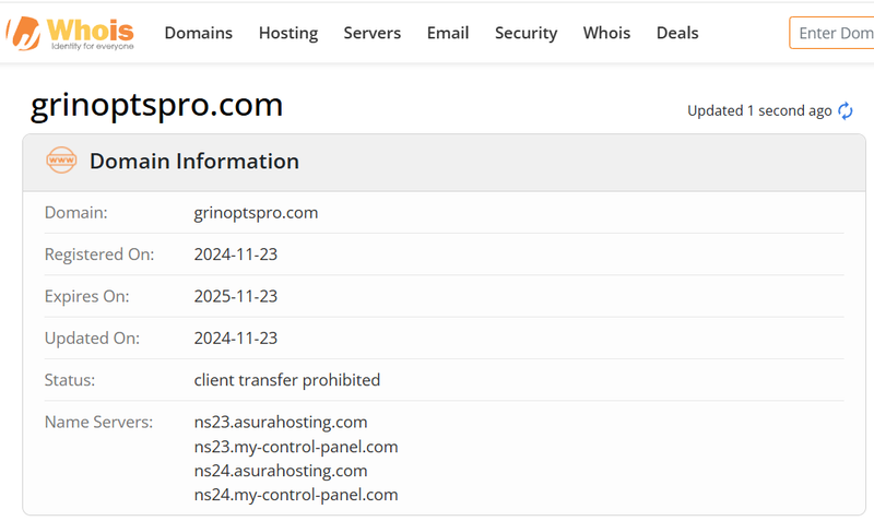 Whois Query Result