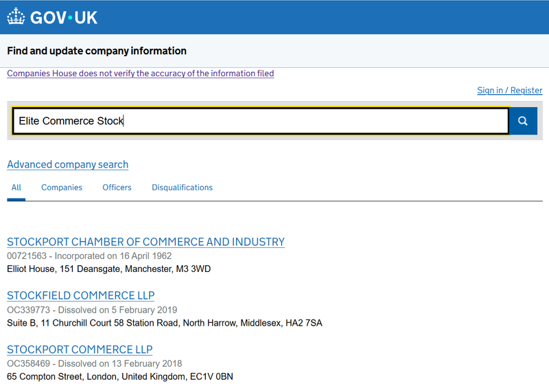 Companies House Query Result