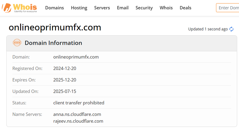 Whois Query Result