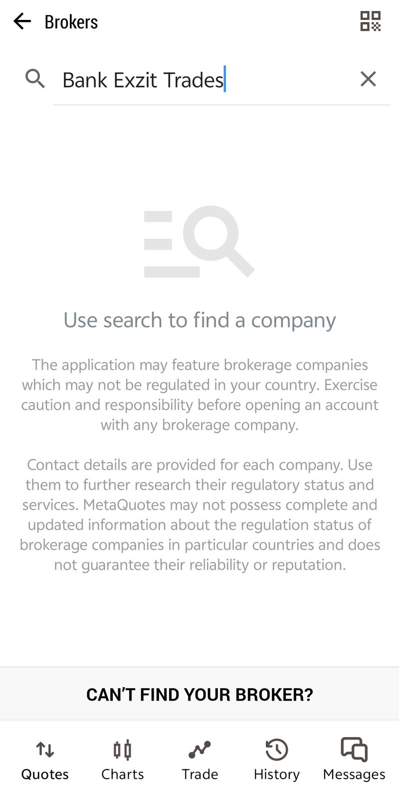 MT5 Query Result