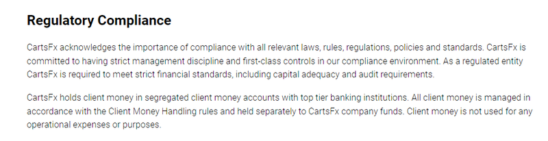 10.10 CartsFx Website Regulation Information