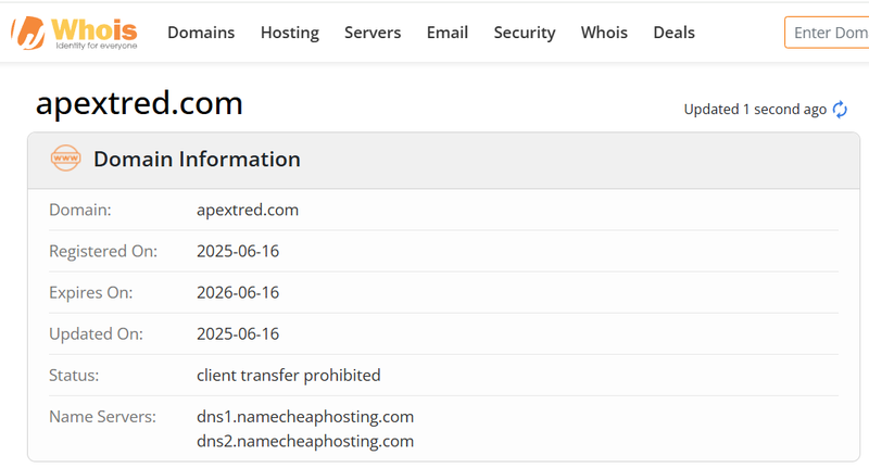 Whois Query Result