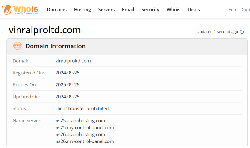Whois Query Result
