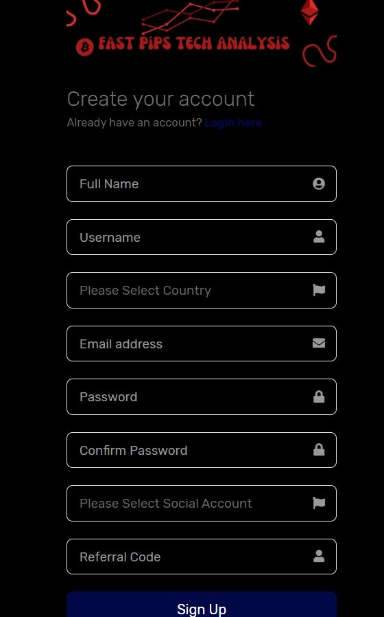register of Fast Pips Tech Analysis