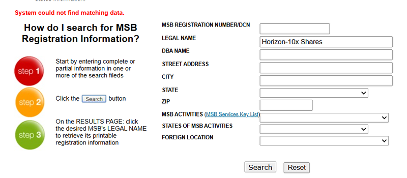 FinCEN Query Result