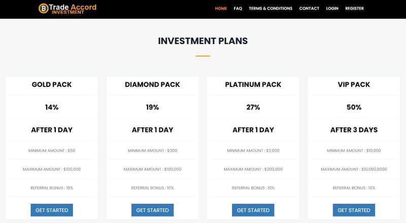 Trade Accord Investment's Account Types