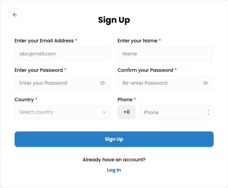 registration form
