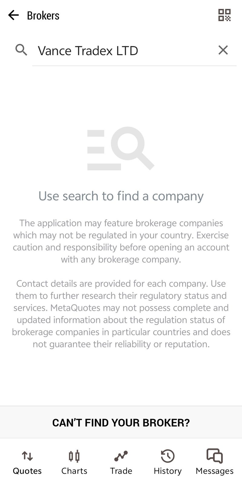 MT5 Query Result