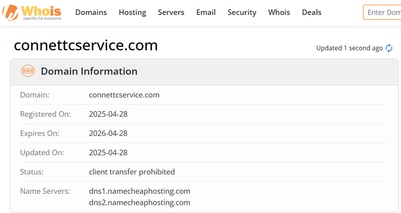 Whois Query Result