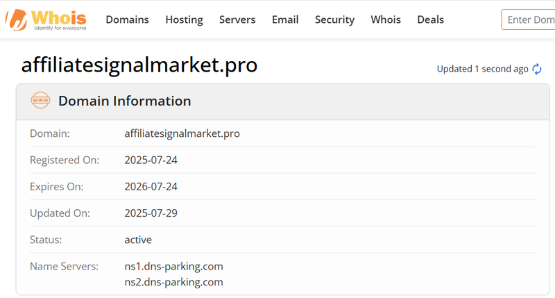 Whois Query Result
