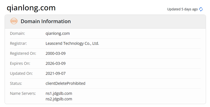 千龙财经whois.com域名年限数据