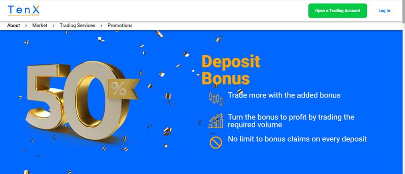 TenX Prime的獎金活動