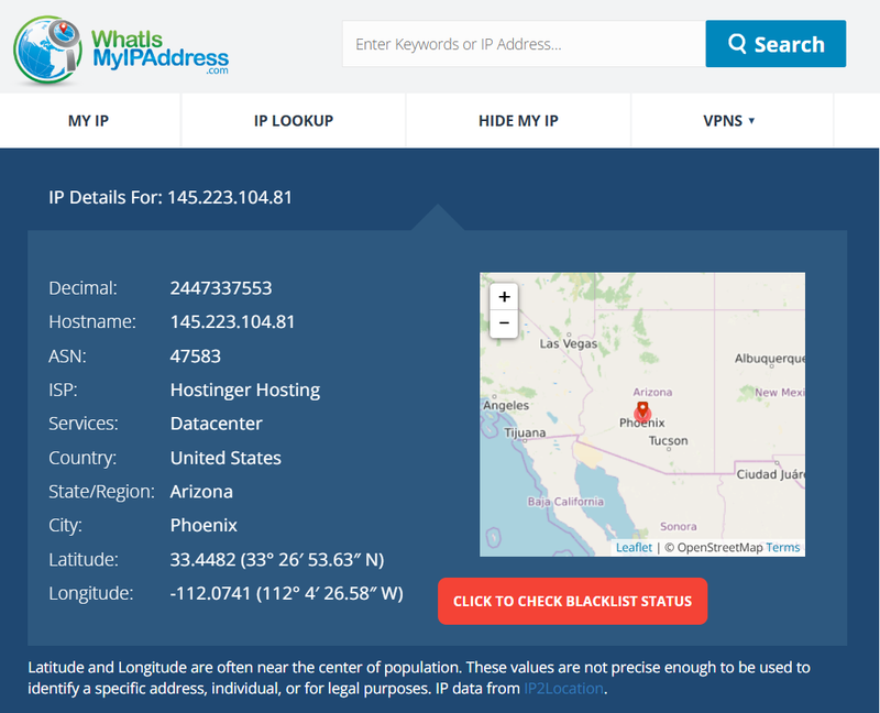 What Is My IP Address Query Result