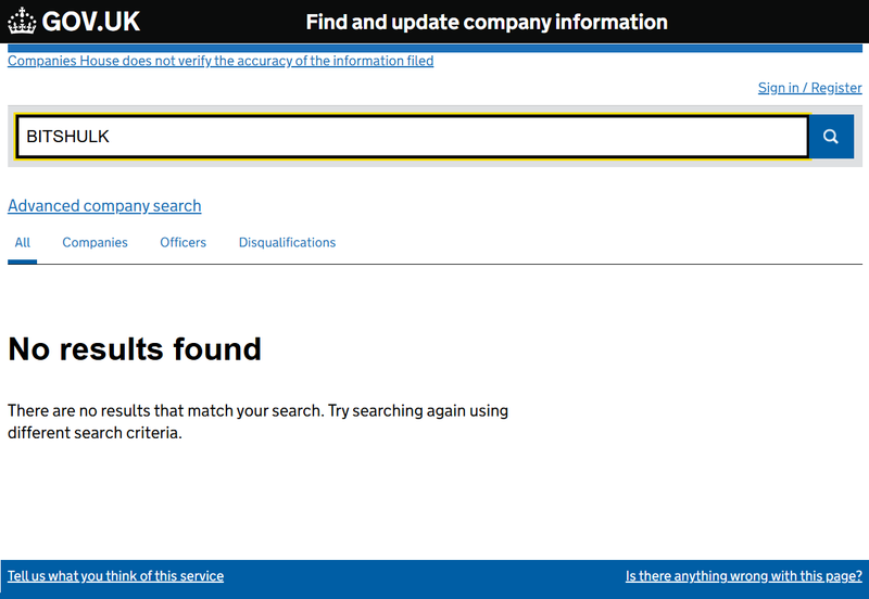 Companies House Query Result