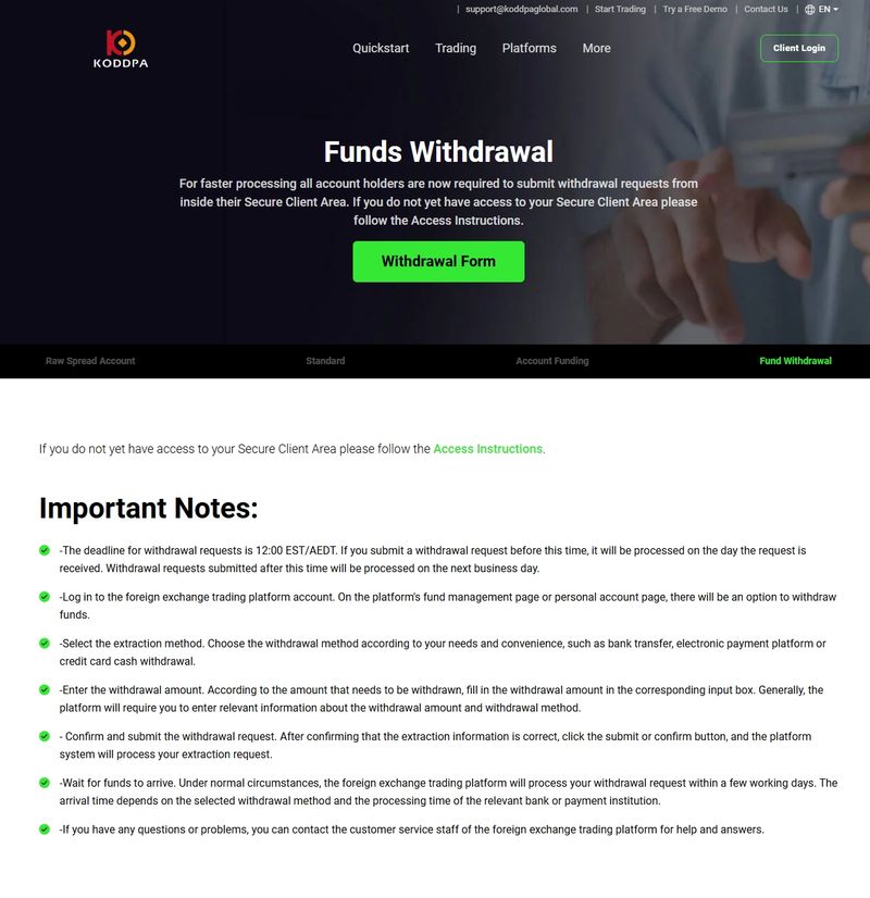 Funds Withdrawal