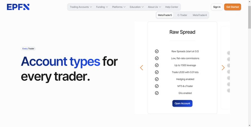 EPFX Account type