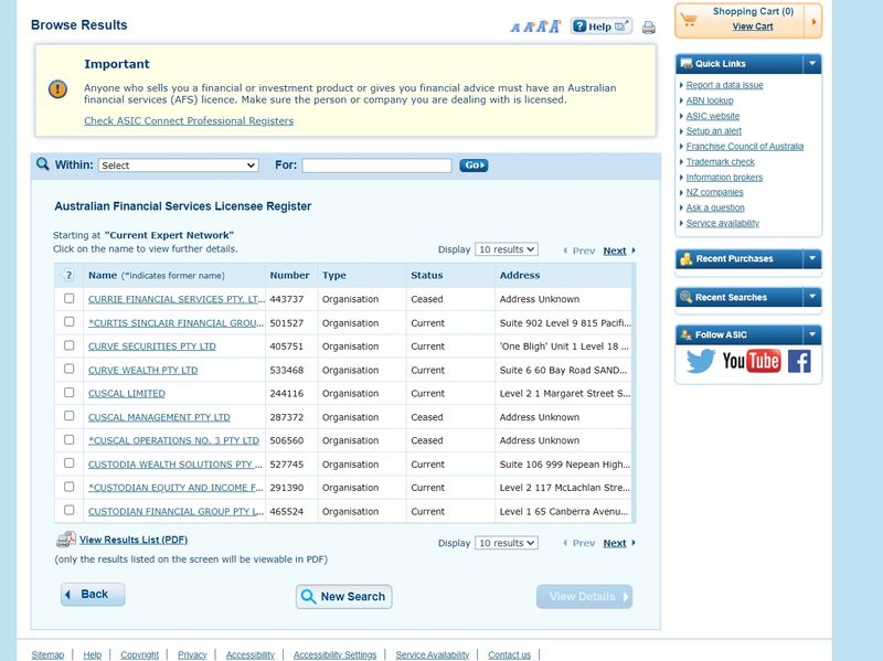 regulation information of Current Expert Network