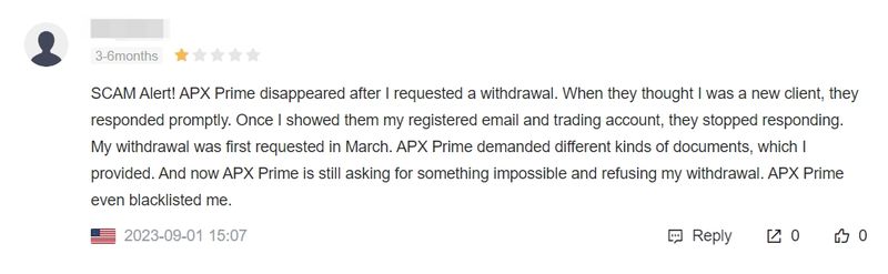 APX Prime的用户评价1