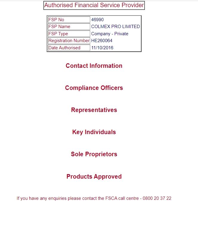 Jomon Limited's South African FSCA regulatory inquiry