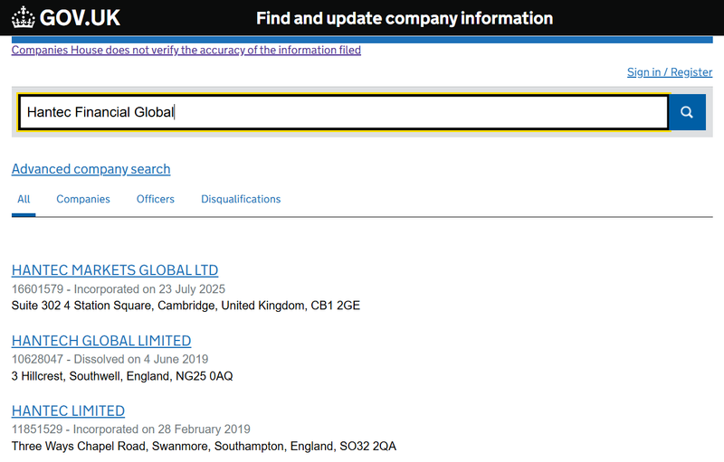 Companies House Query Result