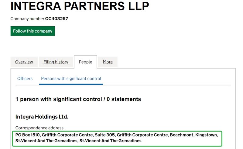使用这个地址的公司其实是Integra Holdings Ltd