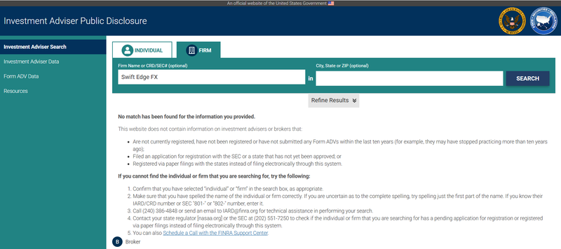 IAPD Query Result