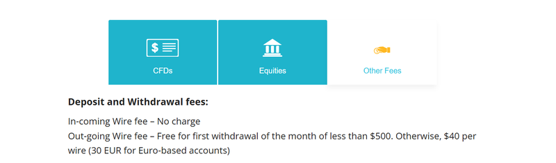 Deposit and Withdrawal fees