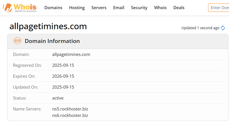 ผลการค้นหา Whois