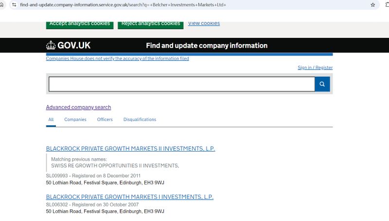 Background of Belcher Investments Markets