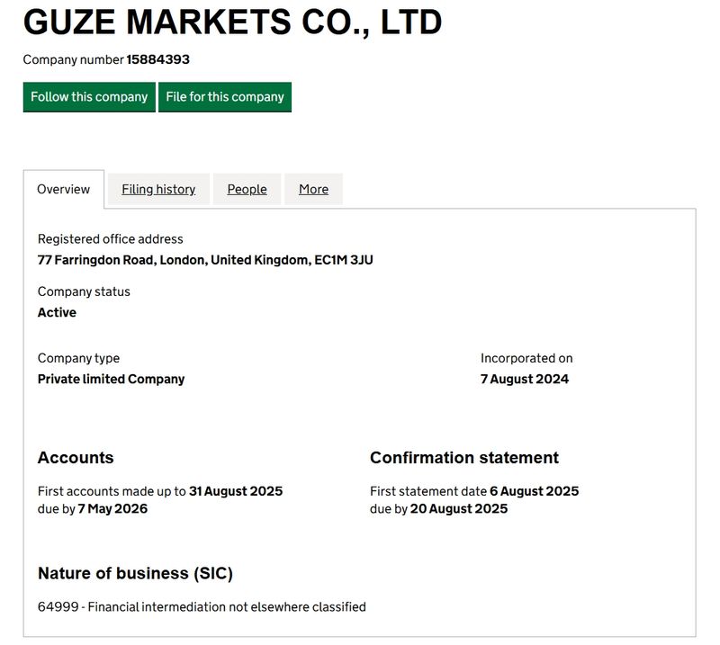根据英国工商局(Companies House)提供的注册信息可以查到该公司的相关资料