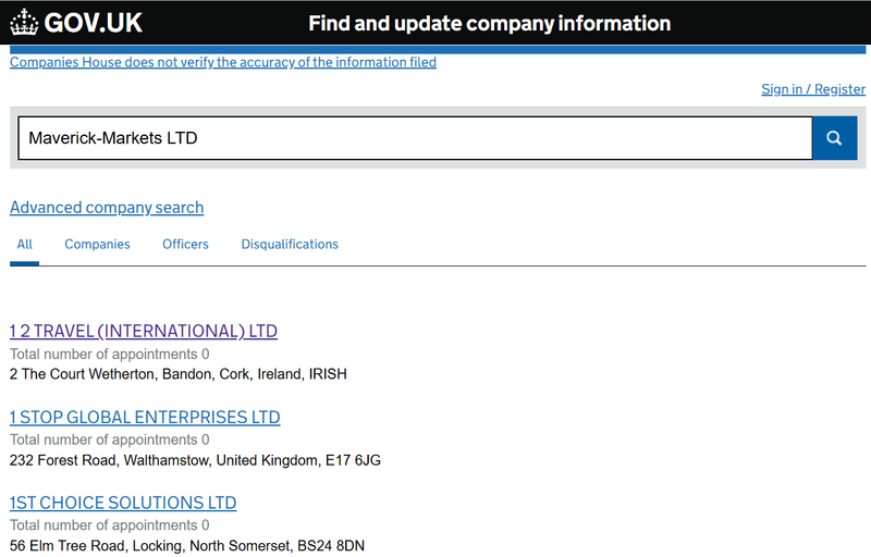 UK Companies House Query Result