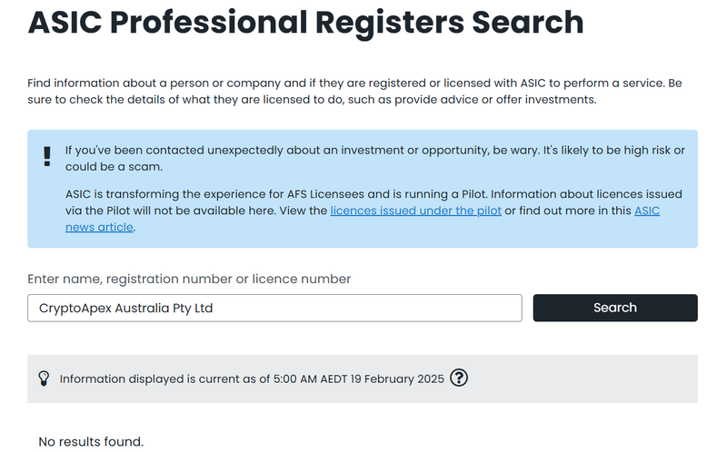 Australian Securities & Investments Commission (ASIC)