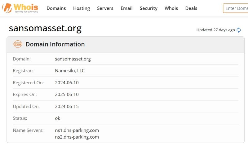 Sansom Assetのサイト登録時期