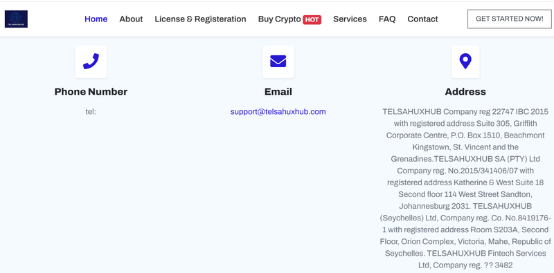 Информация о компании, заявленная платформой