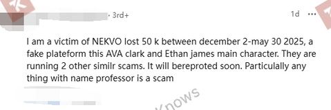 Real testimonial from a TraderKnows LinkedIn user