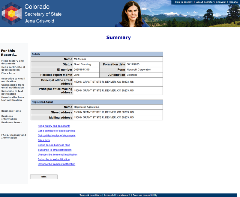Registration Information