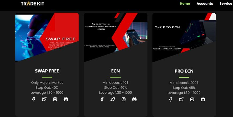 Trade Kit Account Types