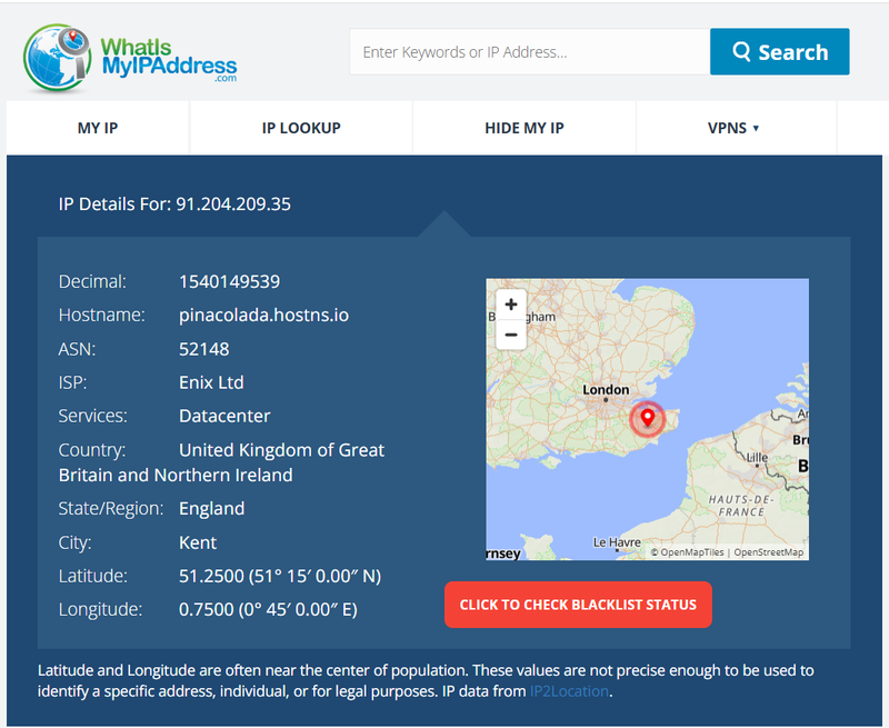 What Is My IP Address Query Result