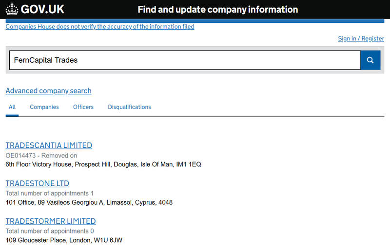 Companies House Query Result