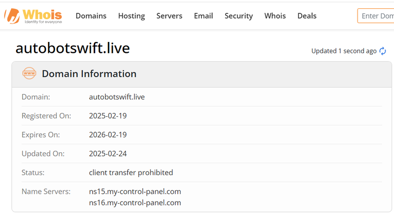 Whois Query Result