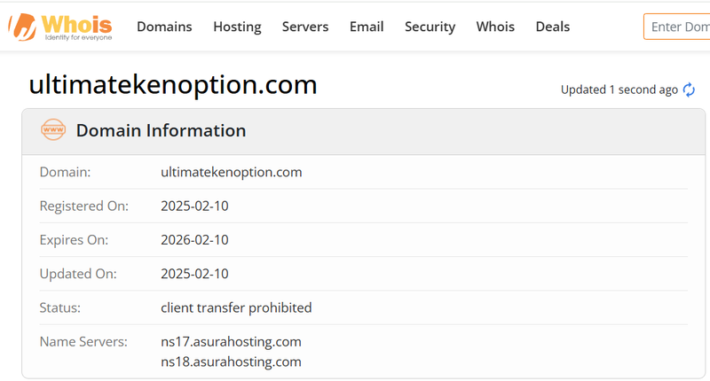 Whois Query Result