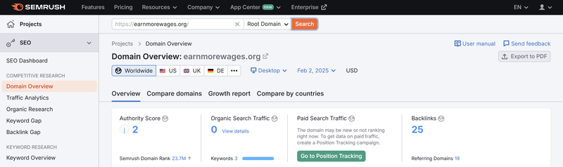 Semrush流量数据