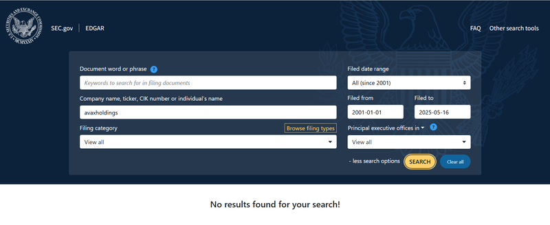 SEC Query Result