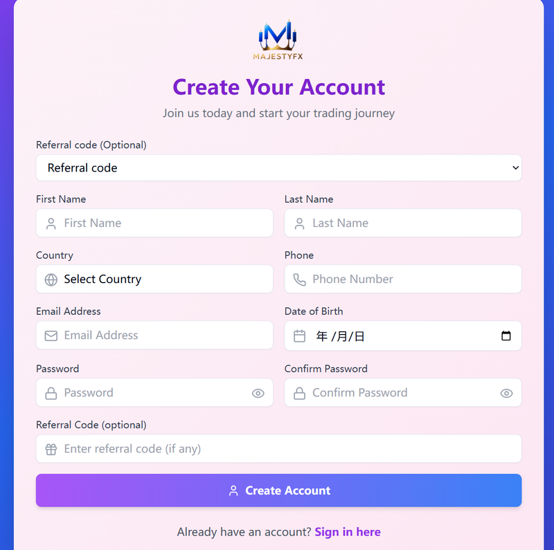 Registration Form Information