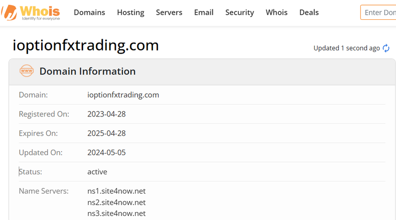 Kết quả tra cứu Whois