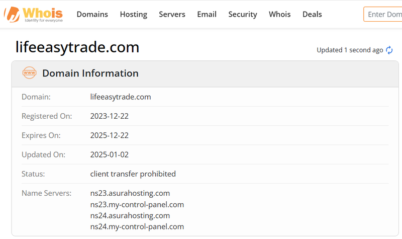 Whois Query Result