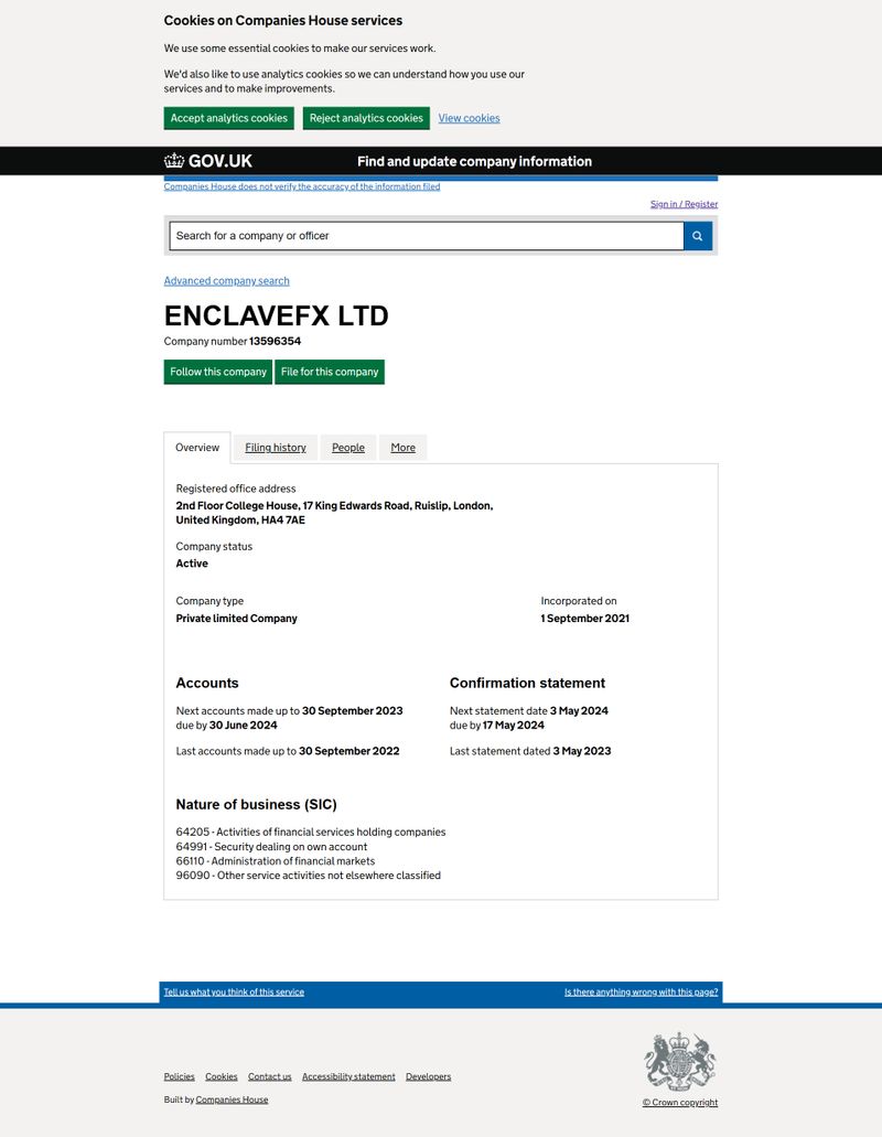 Companies House del Reino Unido
