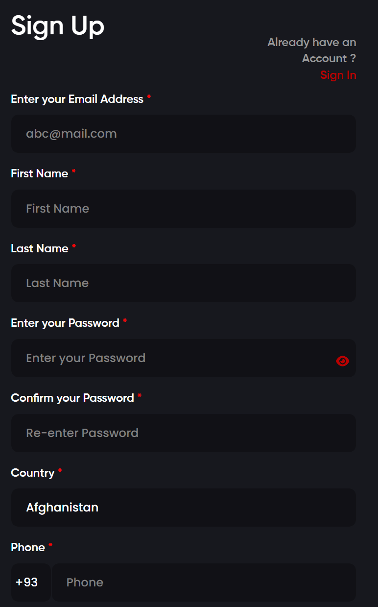Registration Form